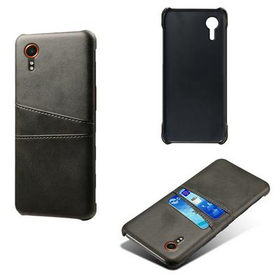 For Samsung Galaxy Xcover 7 Extra Thinness Premium Cowhide Leather Vintage Shockproof Hard PC Back Cover Case