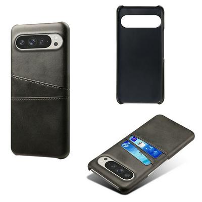 For Google Pixel 9 Pro XL Extra Thinness Premium Cowhide Leather Vintage Shockproof Hard PC Back Cover Case