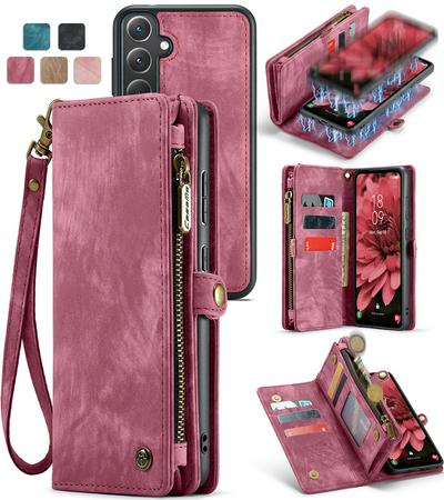 CASEME 008 Series Detachable 2-in-1 Wallet Split Leather Mobile Casing for Samsung Galaxy A35