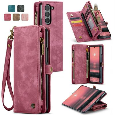 CASEME 008 Series Detachable 2-in-1 Wallet Split Leather Mobile Casing for Samsung Galaxy Z Fold 6