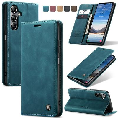 CASEME 013 Series for Samsung Galaxy A05S Wallet PU Leather Case Foldable Stand Magnetic Auto-absorbed Flip Cover