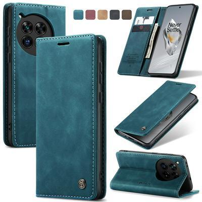 CASEME 013 Series for OnePlus 12 Wallet PU Leather Case Foldable Stand Magnetic Auto-absorbed Flip Cover