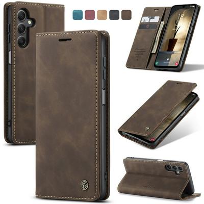 CASEME 013 Series for Samsung Galaxy A25 5G Wallet PU Leather Case Foldable Stand Magnetic Auto-absorbed Flip Cover