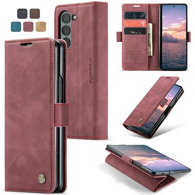 CASEME 013 Series for Samsung Galaxy Z Fold 6 Wallet PU Leather Case Foldable Stand Magnetic Auto-absorbed Flip Cover