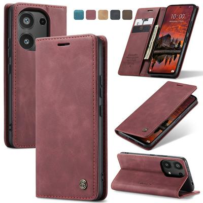 CASEME 013 Series for Xiaomi Redmi Note 13 Pro 4G Wallet PU Leather Case Foldable Stand Magnetic Auto-absorbed Flip Cover
