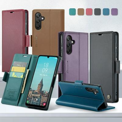 CASEME 023 Series For Samsung Galaxy A25 5G RFID Blocking Leather Case Wallet Stand Phone Cover