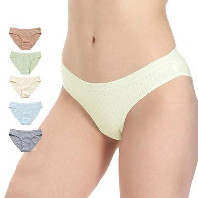 5PCS Women Cotton Panties Middle Rise Underwear Girls Briefs Female Soft Underpants Lingerie Plus Size S-XL
