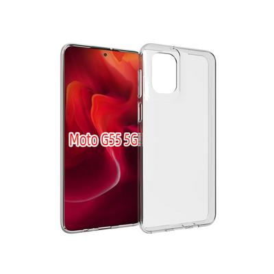 For Motorola G55 Transparent Shockproof Scratch Resistant Soft TPU Back Cover Case