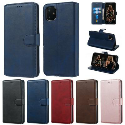 For iPhone 11 Maverick Pattern Solid Color PU Leather + TPU Wallet Phone Case