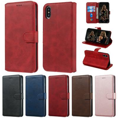 For iPhone X / XS Maverick Pattern Solid Color PU Leather + TPU Wallet Phone Case