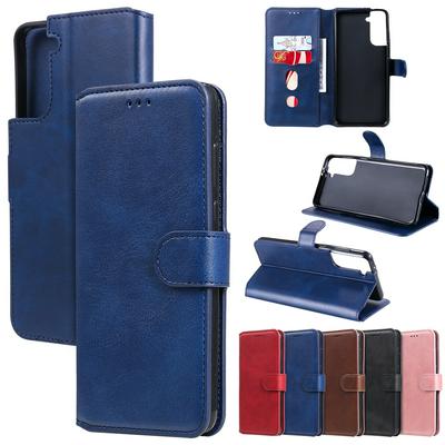 For Samsung Galaxy S21 Plus Maverick Pattern Solid Color PU Leather + TPU Wallet Phone Case