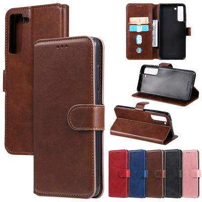 For Samsung Galaxy S21 FE Maverick Pattern Solid Color PU Leather + TPU Wallet Phone Case