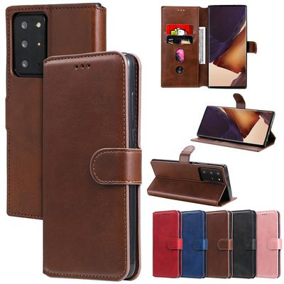For Samsung Galaxy Note 20 Ultra Maverick Pattern Solid Color PU Leather + TPU Wallet Phone Case