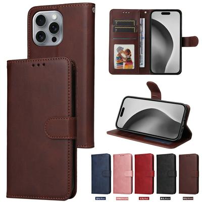 For iPhone 16 Pro Max Maverick Pattern Solid Color PU Leather + TPU Wallet Phone Case