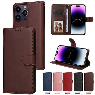 For iPhone 15 Pro Max Maverick Pattern Solid Color PU Leather + TPU Wallet Phone Case