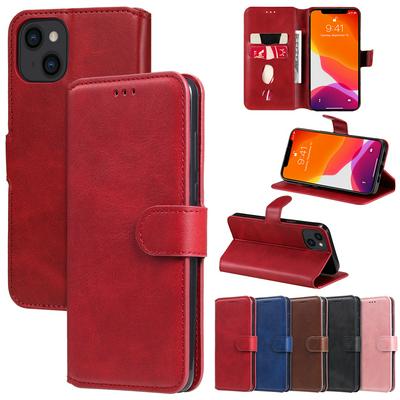 For iPhone 13 Maverick Pattern Solid Color PU Leather + TPU Wallet Phone Case