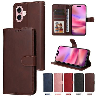 For iPhone 16 Maverick Pattern Solid Color PU Leather + TPU Wallet Phone Case