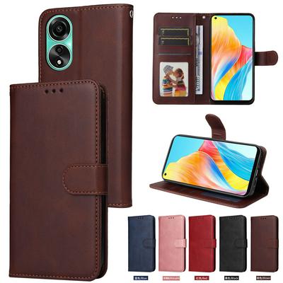 For Oppo A78 4G Maverick Pattern Solid Color PU Leather + TPU Wallet Phone Case