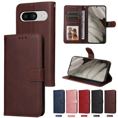 For Google Pixel 8 Maverick Pattern Solid Color PU Leather + TPU Wallet Phone Case