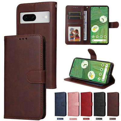 For Google Pixel 7 Maverick Pattern Solid Color PU Leather + TPU Wallet Phone Case