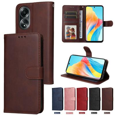 For Oppo  A58 4G Maverick Pattern Solid Color PU Leather + TPU Wallet Phone Case