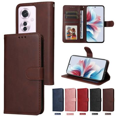 For Oppo Reno 11F 5G/F25 Pro Maverick Pattern Solid Color PU Leather + TPU Wallet Phone Case