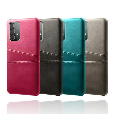 Extra Thinness Premium Cowhide Leather Vintage Shockproof All-Inclusive Hard PC + TPU with Card Slot Cover Case for Samsung Galaxy A52 5G