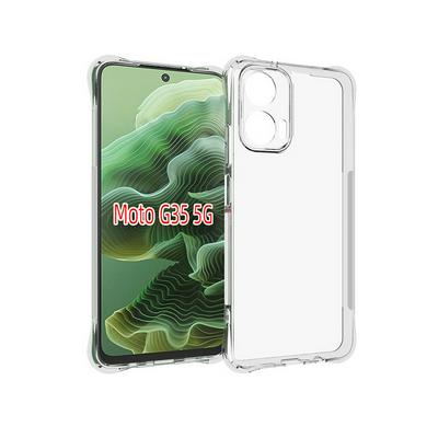 Motorola G35 Anti-Fingerprint Non-Slip Waterproof Four Corners Shockproof Transparent Soft TPU Back Cover Protective Case