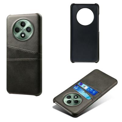 For Oppo Reno 12F Extra Thinness Premium Cowhide Leather Vintage Shockproof Hard PC Back Cover Case