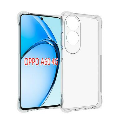 Oppo A60 4G Anti-Fingerprint Non-Slip Waterproof Four Corners Shockproof Transparent Soft TPU Back Cover Protective Case