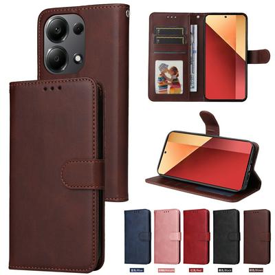 For Xiaomi Redmi Note 13 Pro 4G/Poco M6 Pro 4G Maverick Pattern Solid Color PU Leather + TPU Wallet Phone Case