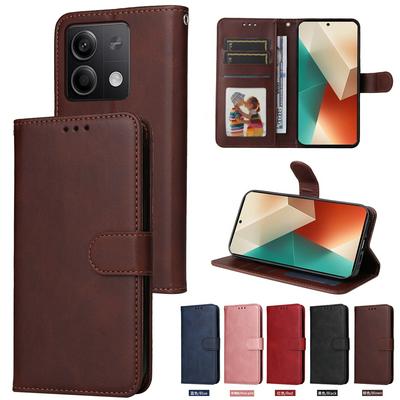 For Xiaomi Redmi Note 13 5G Maverick Pattern Solid Color PU Leather + TPU Wallet Phone Case