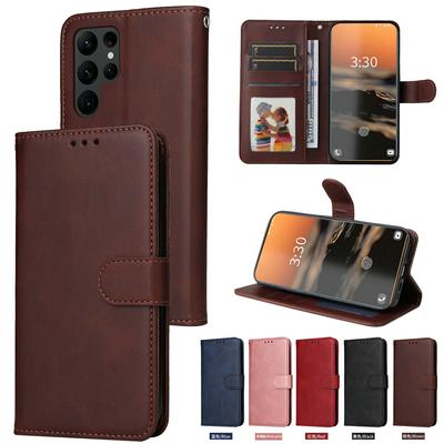 For Samsung Galaxy S23 Ultra Maverick Pattern Solid Color PU Leather + TPU Wallet Phone Case
