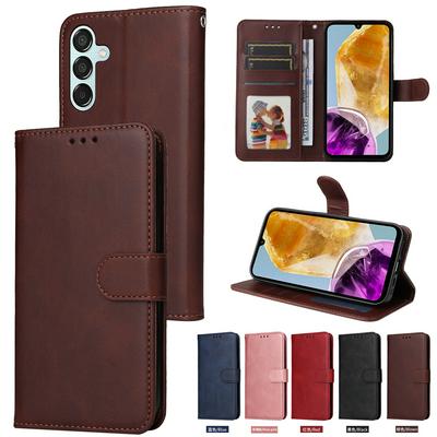 For Samsung Galaxy M15 5G/F15 5G Maverick Pattern Solid Color PU Leather + TPU Wallet Phone Case