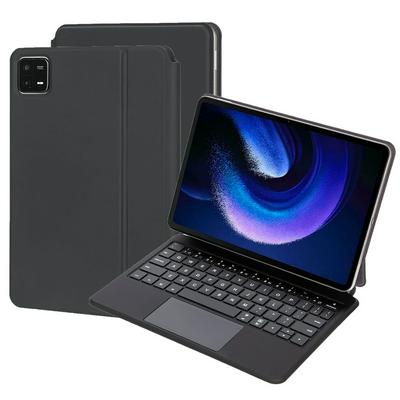 P0N7 For Xiaomi Pad 6/6 Pro 11 inch Magnetic Bluetooth Keyboard (Russian) + Adjustable Stand Leather Tablet Case