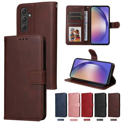 For Samsung Galaxy A55 Maverick Pattern Solid Color PU Leather + TPU Wallet Phone Case