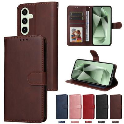 For Samsung Galaxy S24 FE Maverick Pattern Solid Color PU Leather + TPU Wallet Phone Case