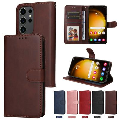 For Samsung Galaxy S24 Ultra Maverick Pattern Solid Color PU Leather + TPU Wallet Phone Case