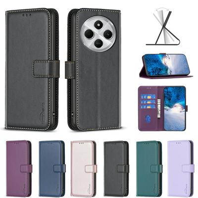 BINFEN COLOR BF17 For Xiaomi Redmi 14C PU Leather Wallet Case Magnetic Folio Flip Stand Phone Cover