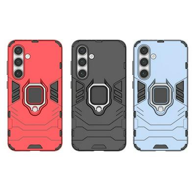 For Samsung Galaxy S24 FE Black Panther 2 in 1 Detachable Magnetic Attraction Shockproof with Stand Hard PC + Soft TPU Back Cover Case