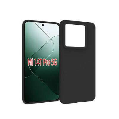 For Xiaomi 14T Pro Black Matte Shockproof Durable Soft TPU Back Cover Phone Case 