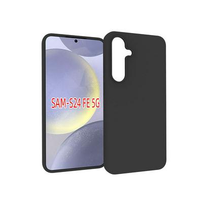 For Samsung Galaxy S24 FE Black Matte Shockproof Durable Soft TPU Back Cover Phone Case 