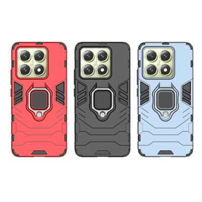 For Xiaomi 14T Black Panther 2 in 1 Detachable Magnetic Attraction Shockproof with Stand Hard PC + Soft TPU Back Cover Case