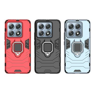 For Xiaomi 14T Pro Black Panther 2 in 1 Detachable Magnetic Attraction Shockproof with Stand Hard PC + Soft TPU Back Cover Case