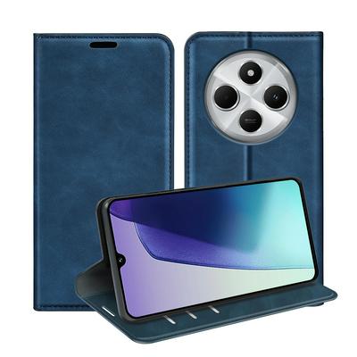 For Xiaomi Redmi 14C 5G Skin Feel Magnetic Attraction Flip Leather Wallet Case with Card Slot and Stand