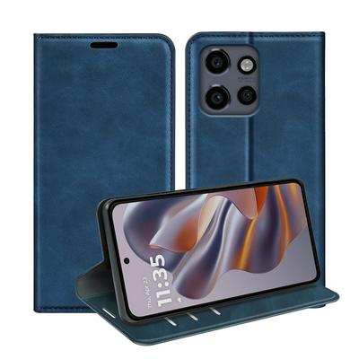 For Motorola Moto Edge 50 Neo 5G/Moto S50 5G Skin Feel Magnetic Attraction Flip Leather Wallet Case with Card Slot and Stand