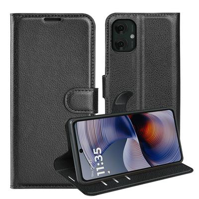 For Motorola Moto G55 5G Pattern Single Folded Edge Folio Flip Leather Wallet Phone Case