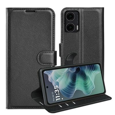 For Motorola Moto G35 5G Pattern Single Folded Edge Folio Flip Leather Wallet Phone Case