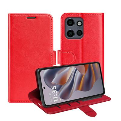 For Motorola Moto Edge 50 Neo 5G/Moto S50 5G R64 Pattern Single Folded Edge Folio Flip Leather Wallet Phone Case