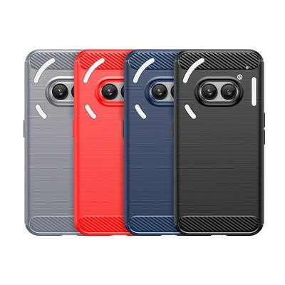 For Nothing Phone 2a Plus Carbon Fiber Drawing Series Scratch Resistant Shock Absorption Soft TPU Back Cover Case